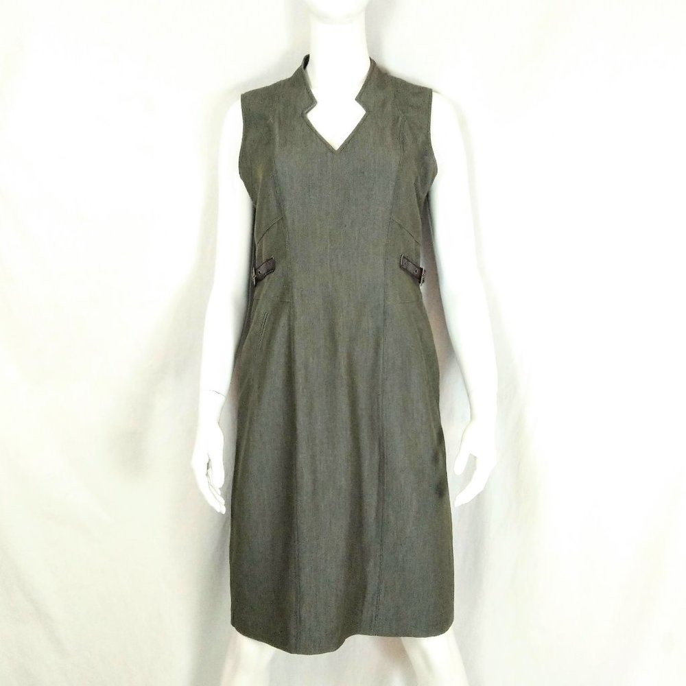 EUC Sleeveless Olive Sharagano Dress Size 4
